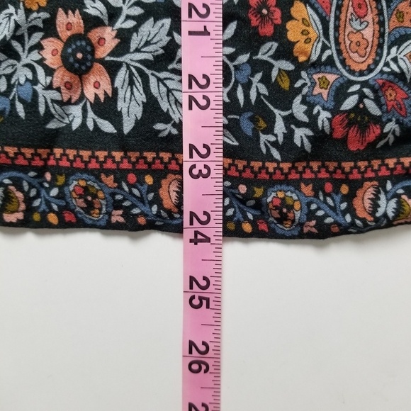 American Eagle Womens‎ Flowy Black Ruffle Sleeve Tassel Peasant Blouse Top Small - Picture 13 of 13